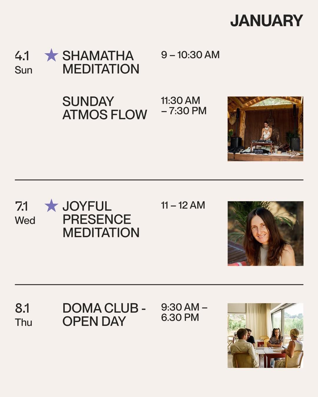 January events at Doma Portugal January events at Doma Portugal