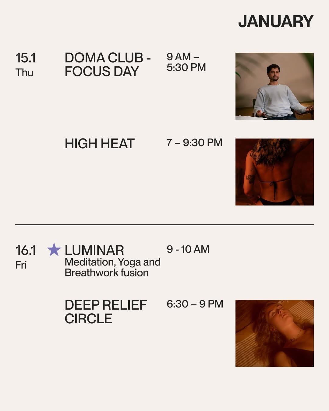 January events at Doma Portugal January events at Doma Portugal