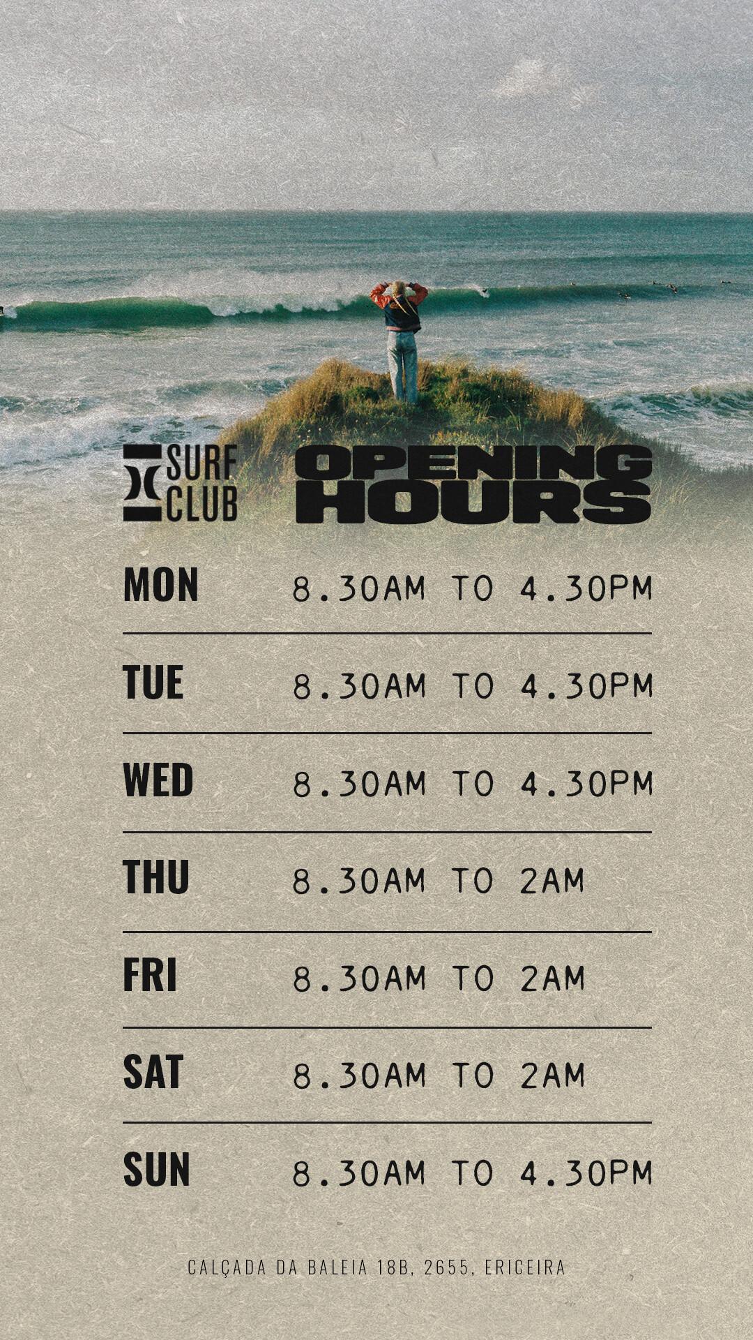 Friday at Hurley Surf Club Ericeira 