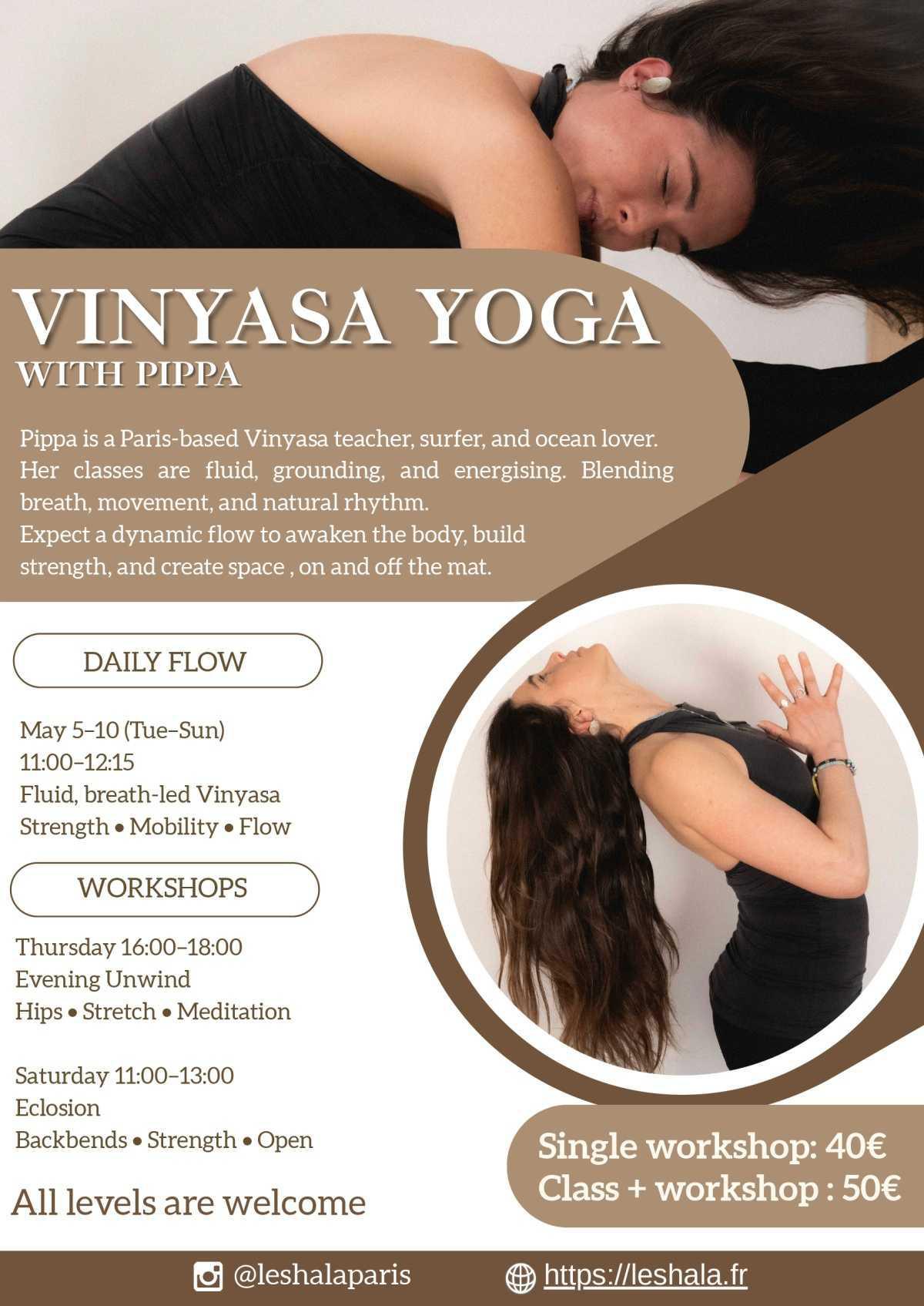Vinyasa yoga week with Pippa in Sandhi House Vinyasa yoga week with Pippa in Sandhi House
