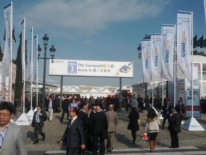 In the center of the Mobile World Congress