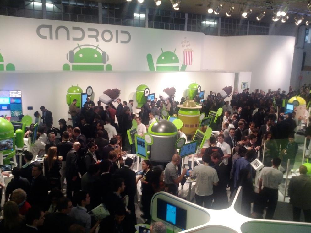 The Google Android booth, Hall 8 