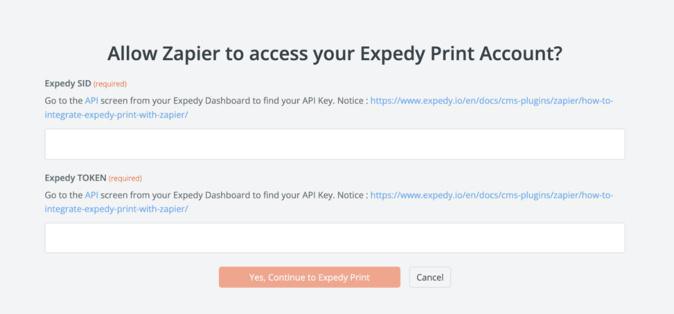 Connect Expedy Print to GoodBarber eCommerce via Zapier