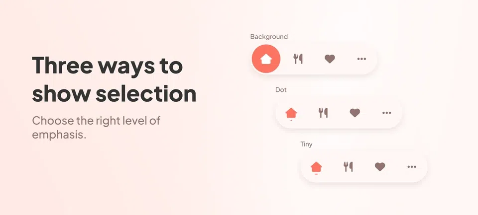 Minimal TabBar: a compact, icon-only and resolutely modern navigation