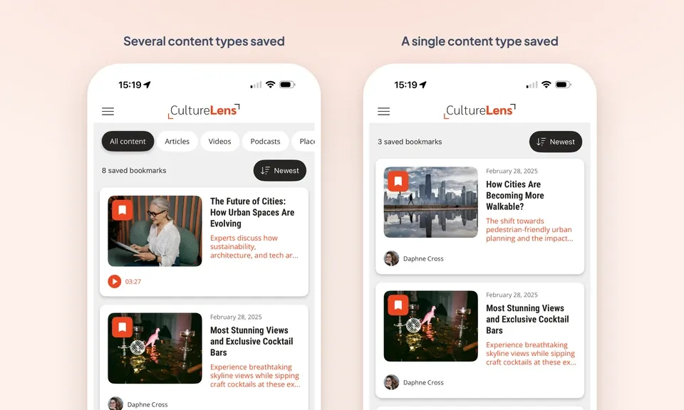 The new Favorites section: filter, sort and find your saved content The new Favorites section: filter, sort and find your saved content