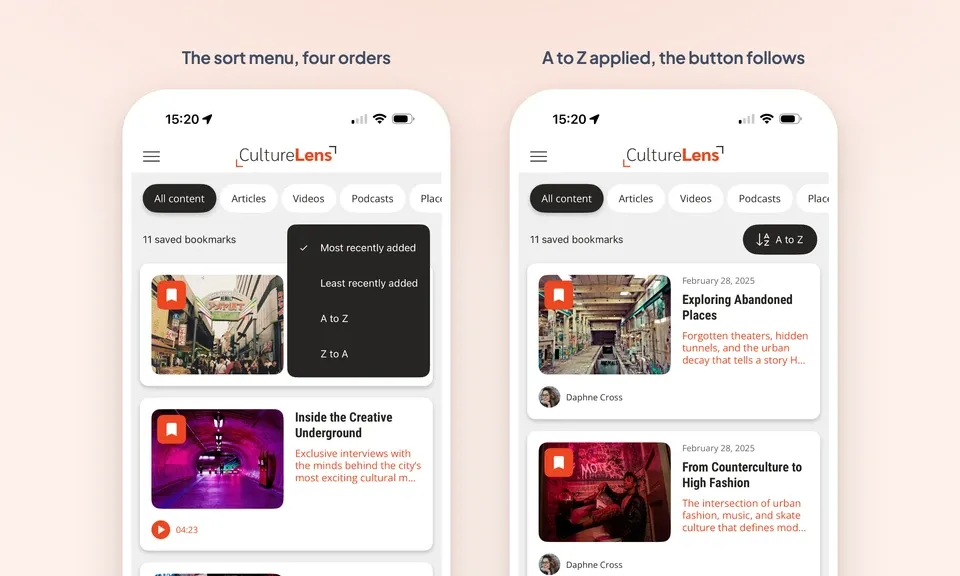 The new Favorites section: filter, sort and find your saved content The new Favorites section: filter, sort and find your saved content