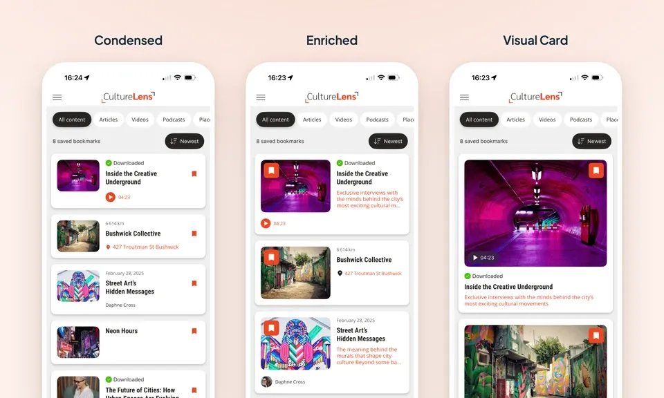 The new Favorites section: filter, sort and find your saved content