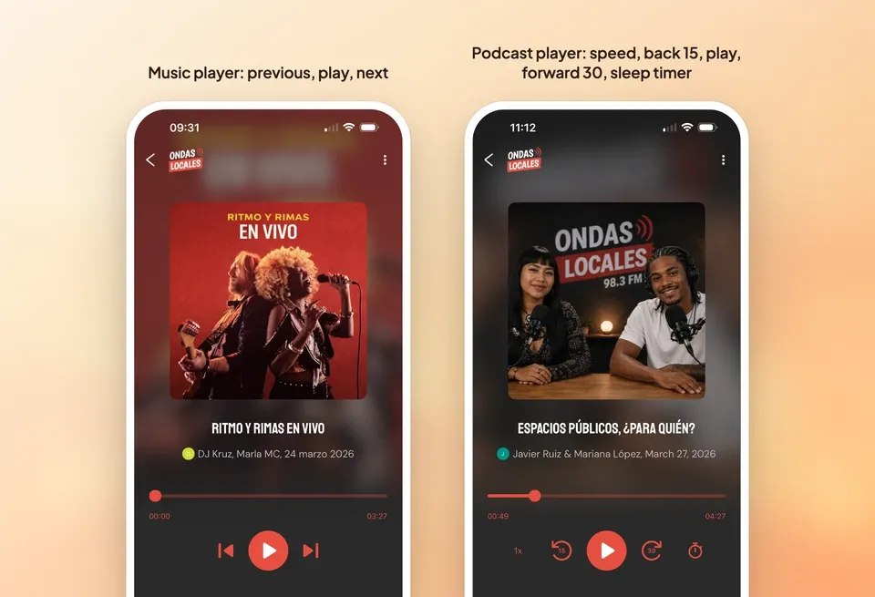 Podcast player, the controls your listeners expect Podcast player, the controls your listeners expect