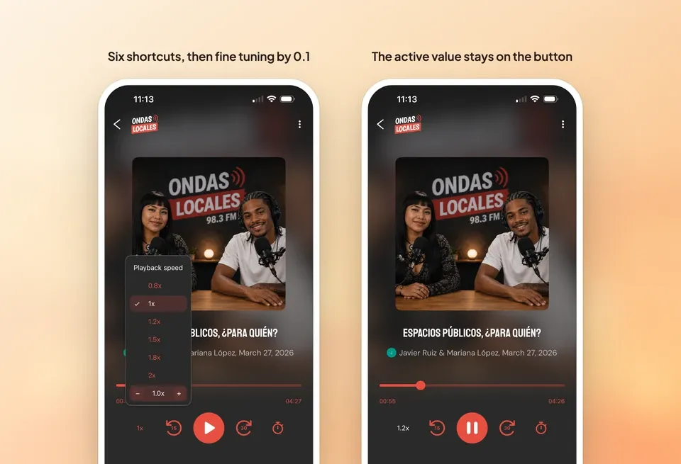 Podcast player, the controls your listeners expect Podcast player, the controls your listeners expect