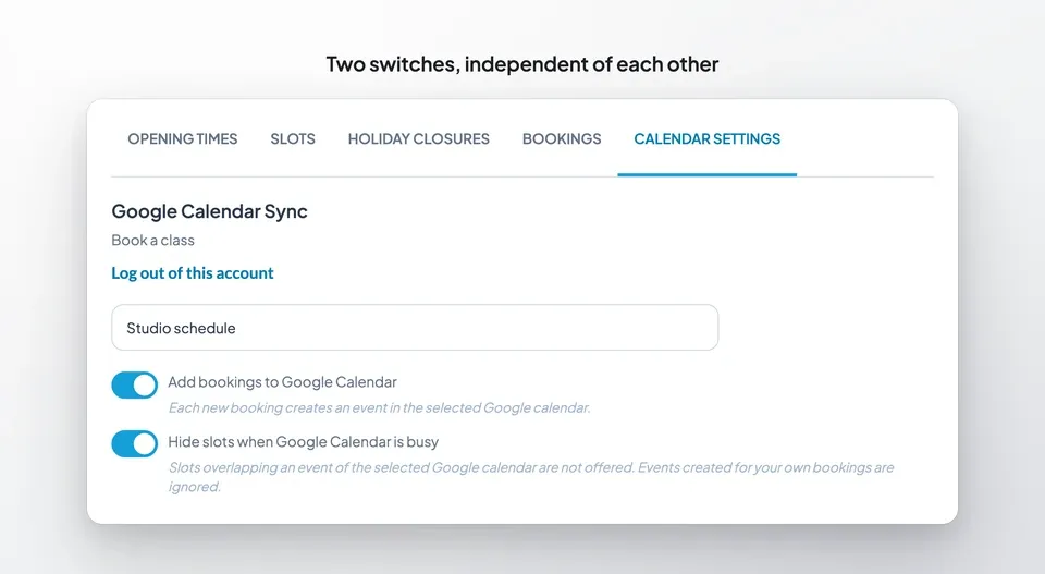Appointment booking now takes group sessions, with or without Google Calendar