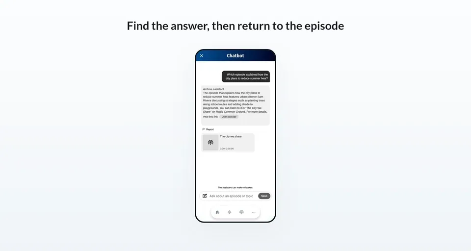 Find answers in podcasts with GoodBarber Chatbot Find answers in podcasts with GoodBarber Chatbot