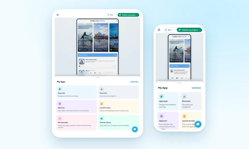 The new GoodBarber back office: more clarity to build your app