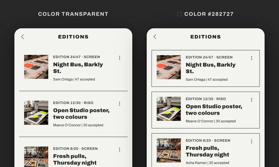 How do I set borders in my app?