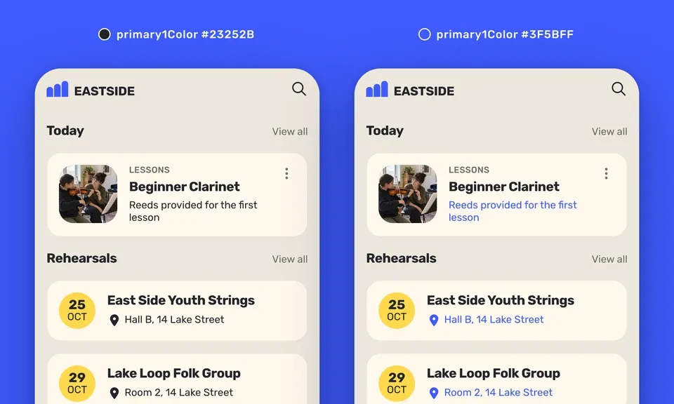 How do I change the colors in my app? How do I change the colors in my app?