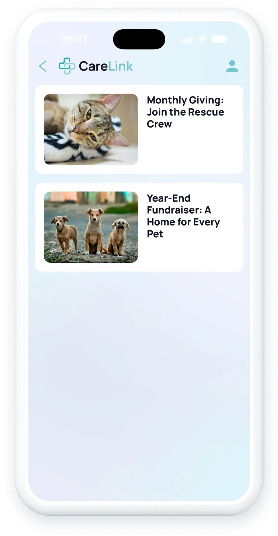 Your Givebutter events and campaigns now show up in your app
