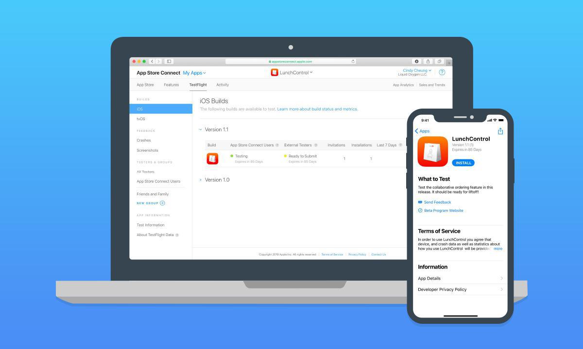 App Store Connect -  TestFlight