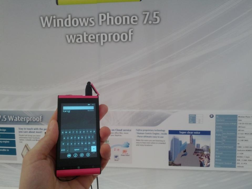 Fujitsu under WP7 (waterproof)