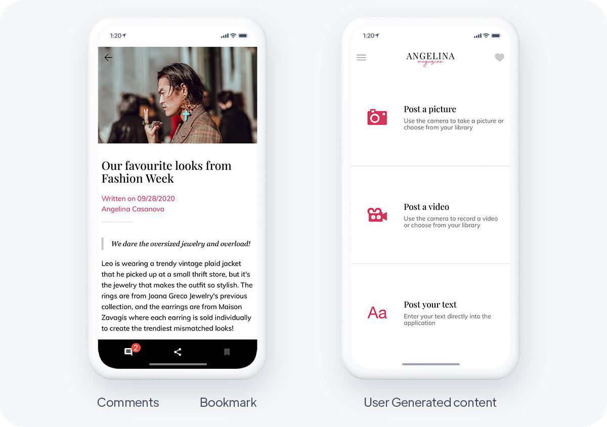 make content interactive within a news app