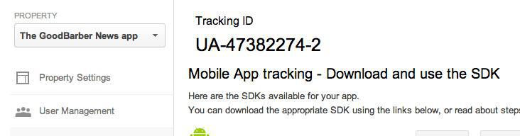 How to enable the Google Analytics tracking in my app ...