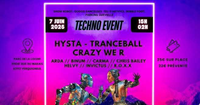 Réduction places Techno Event de Verquigneul