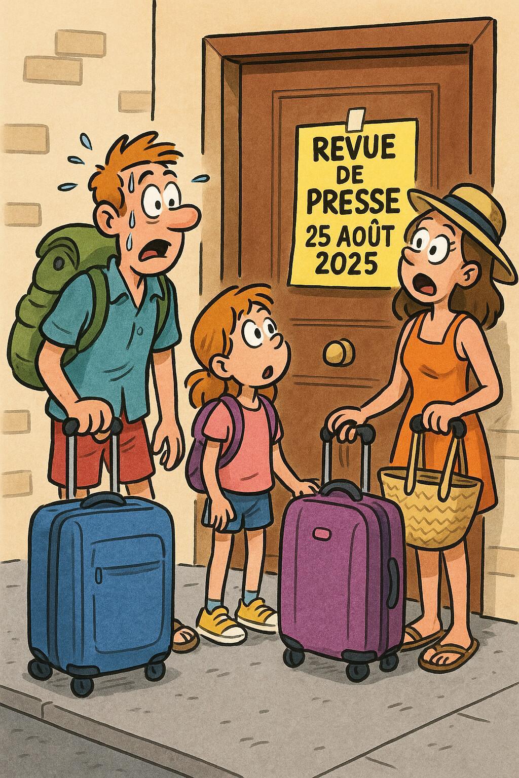 Revus de presse du 25 août 2025: Bon retour à tous!