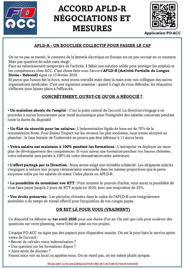 Tract FO ACC Bruges et Paris 18/02/2026