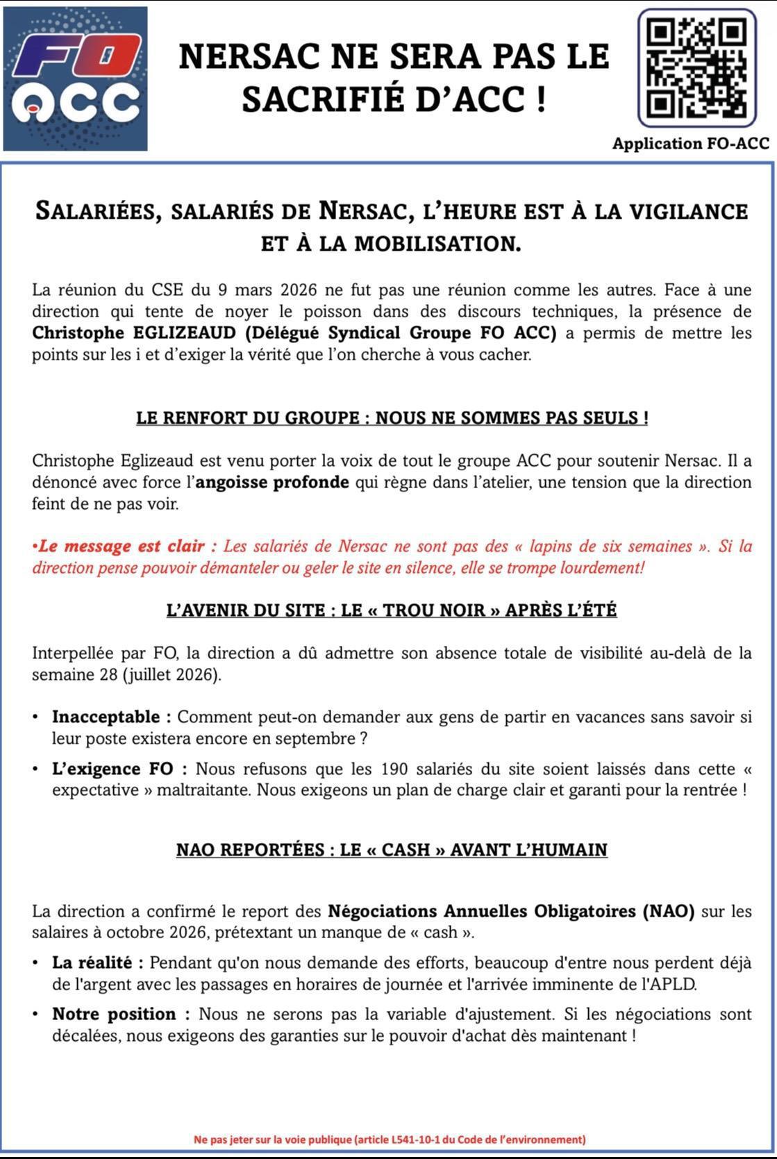 Nersac Sacrifié.... ?