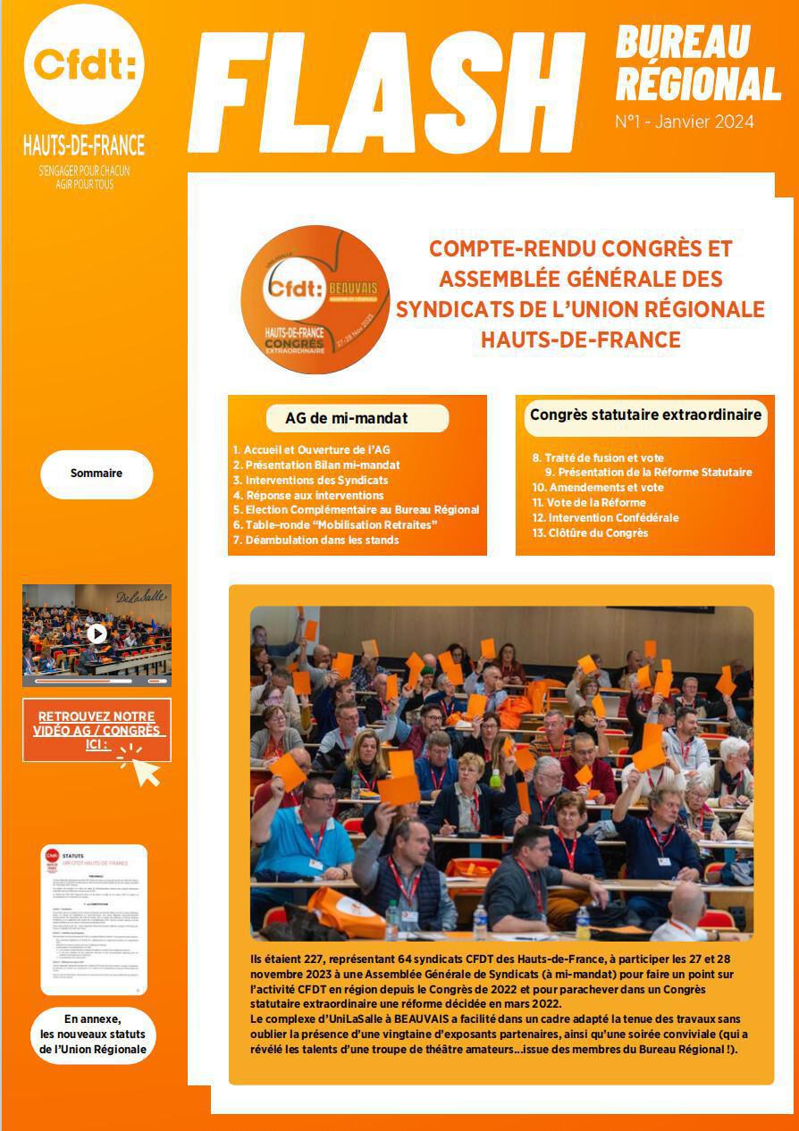 Flash Bureau Régional N°1 - Janvier 2024