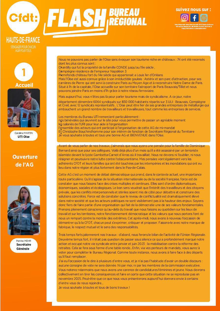 Flash Bureau Régional N°1 - Janvier 2024