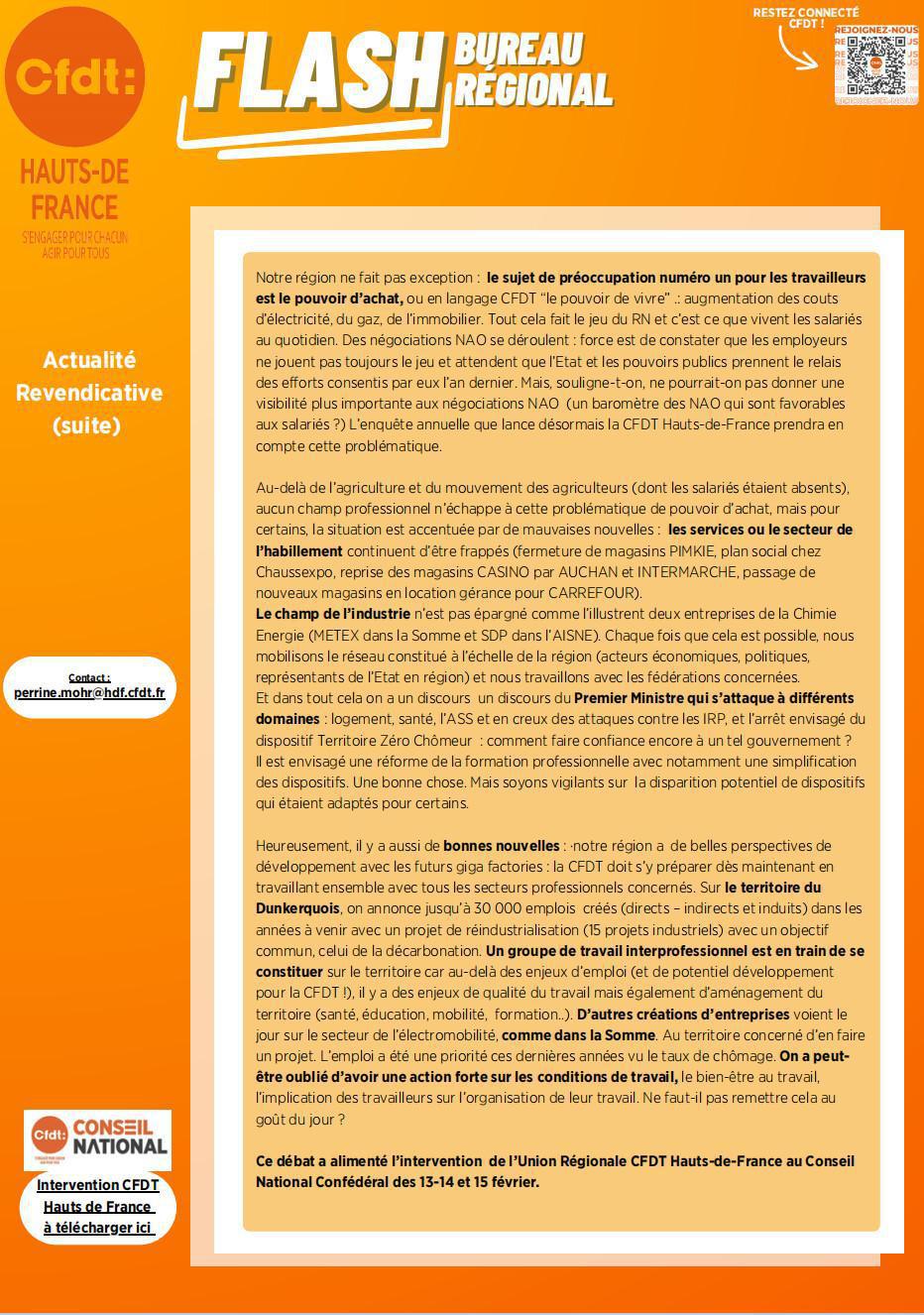 Flash Bureau Régional N°2 - Février 2024