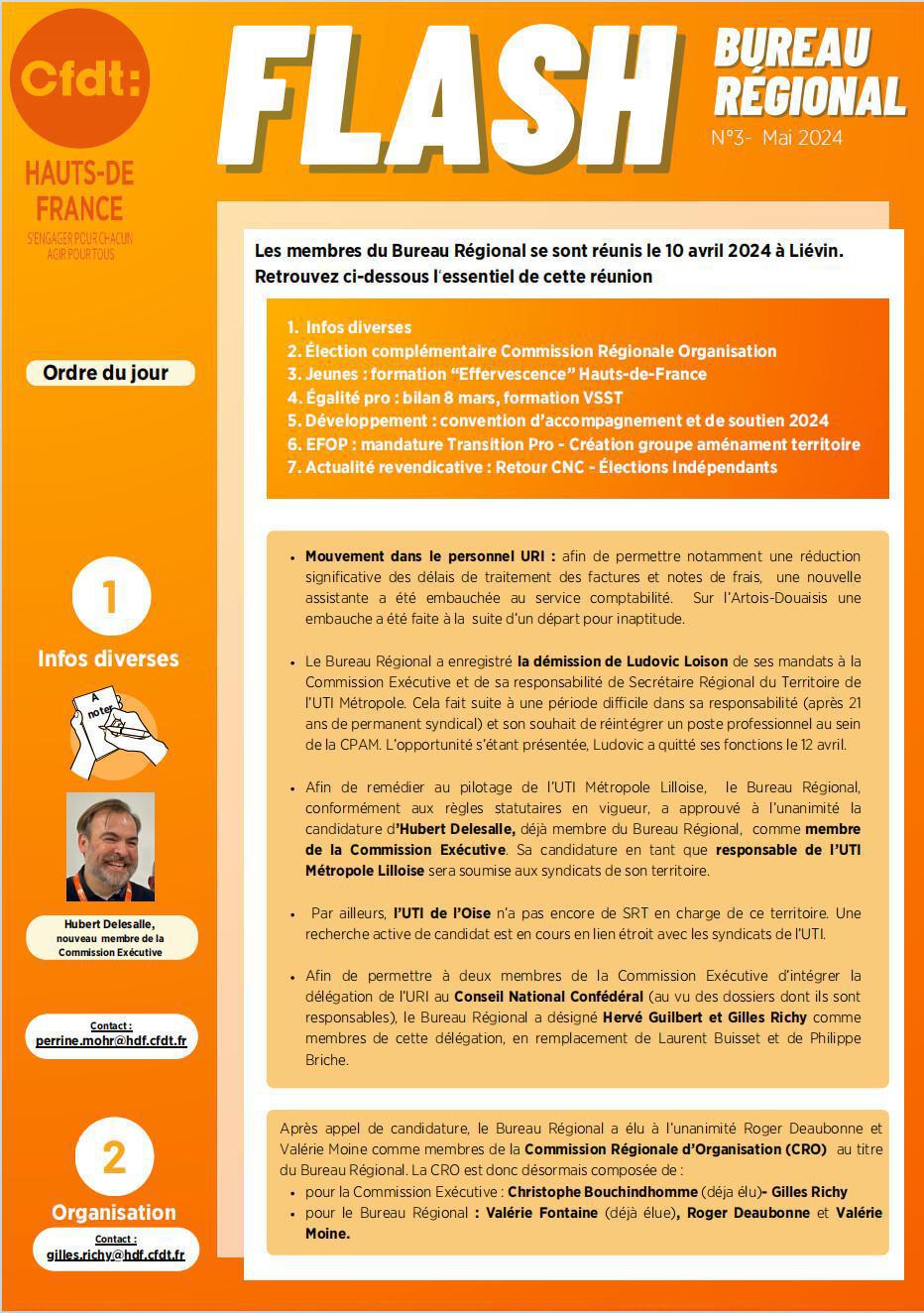 Flash Bureau Régional N°3 - Mai 2024