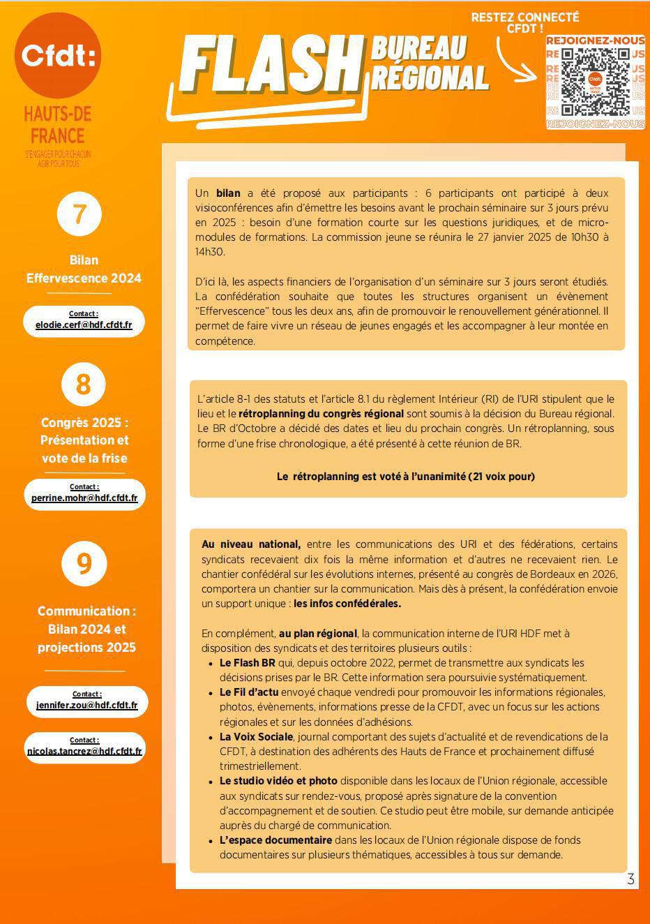 Flash Bureau Régional N°6 - Janvier 2025