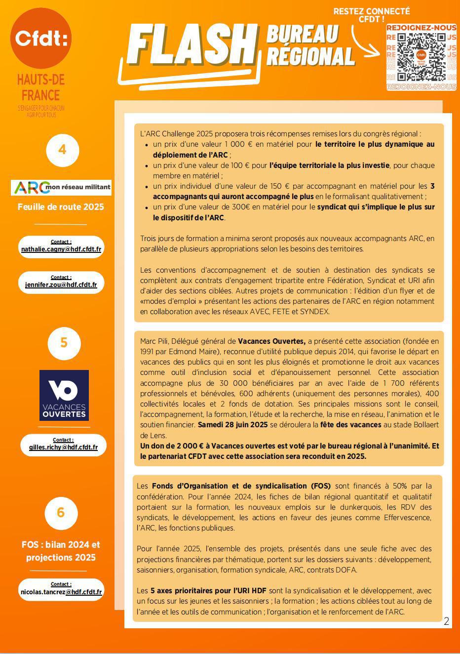 Flash Bureau Régional N°7 - Février 2025