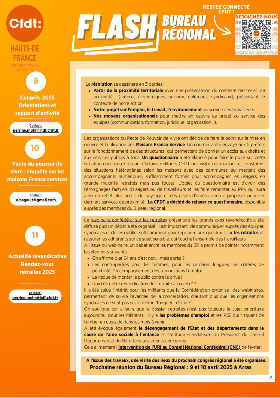Flash Bureau Régional N°7 - Février 2025