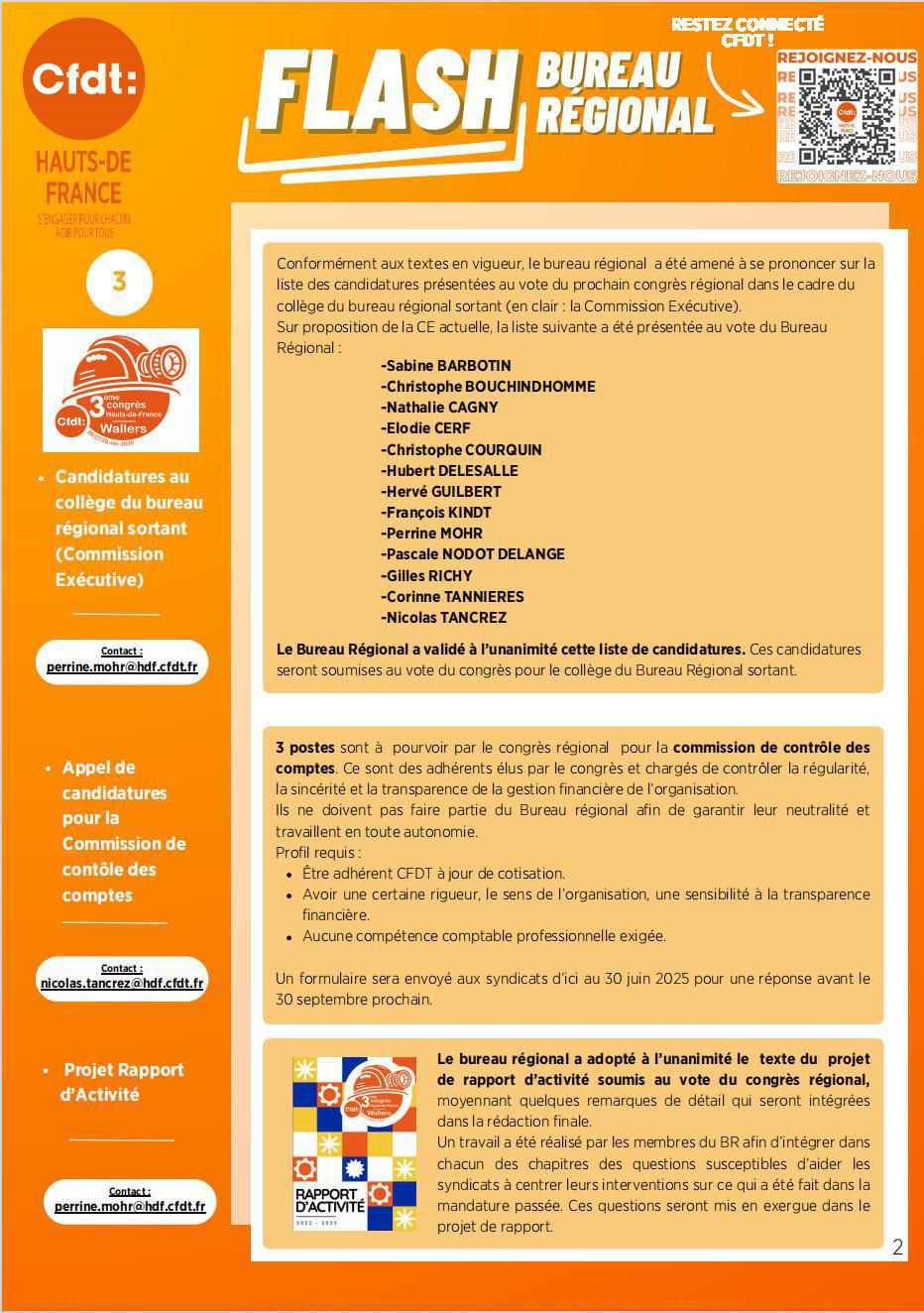 Flash Bureau Régional N°10 - Aout 2025