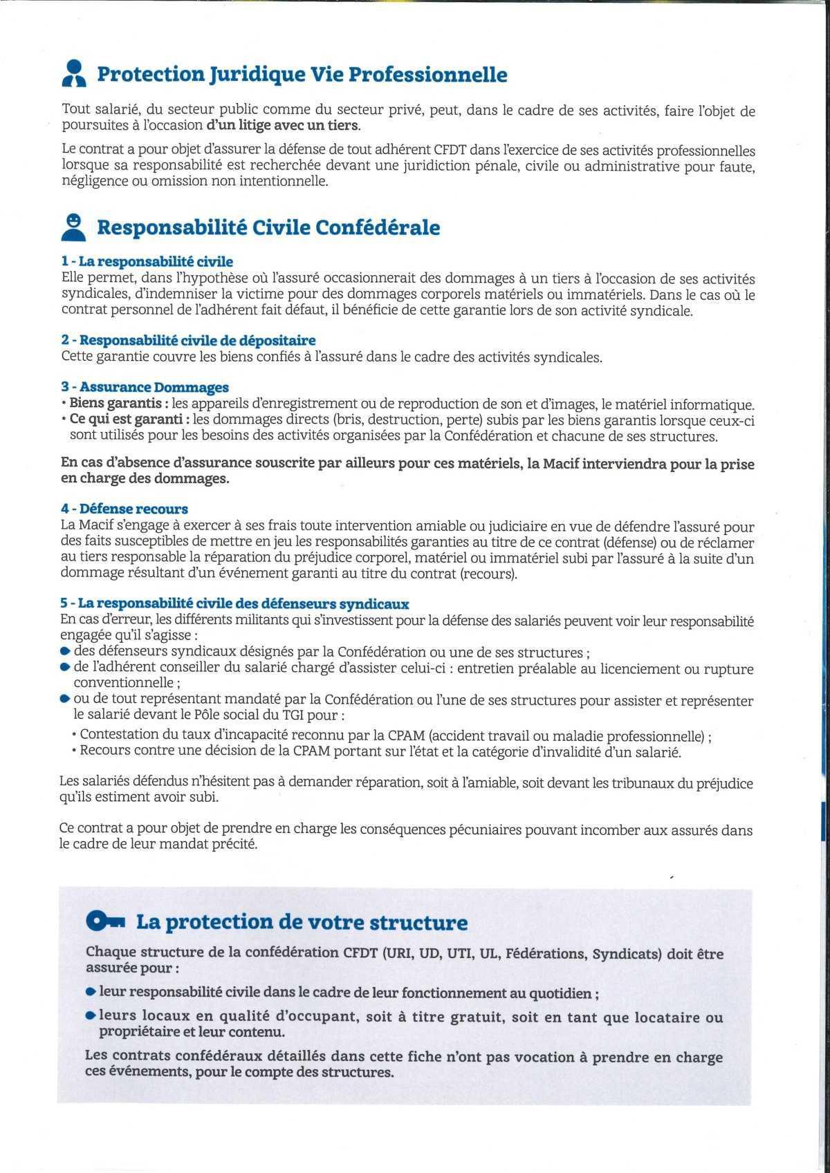 Protection de l'adhérent