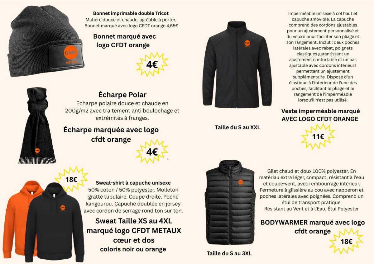 Catalogue articles CFDT pour les adhérents