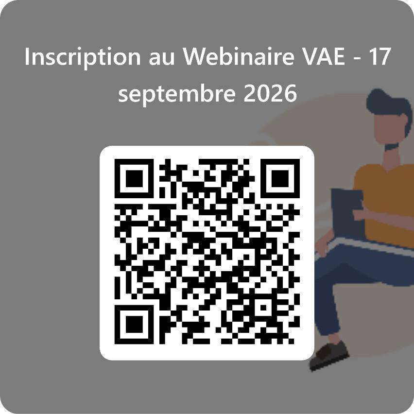 Inscription au Webinaire sur la VAE le jeudi 17 septembre 2026