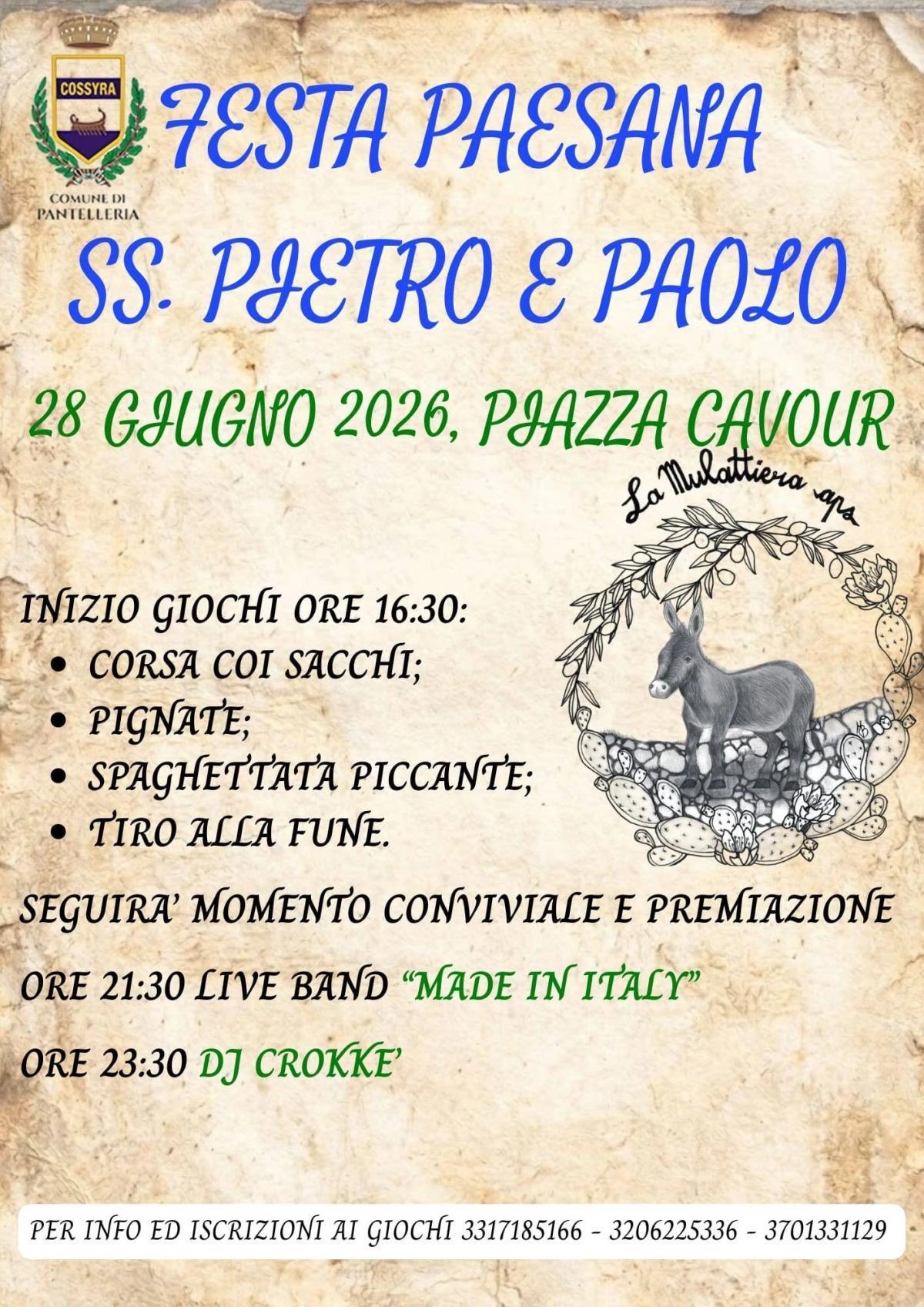 Festa Paesana SS. Pietro e Paolo (Inizio ore 16.30)