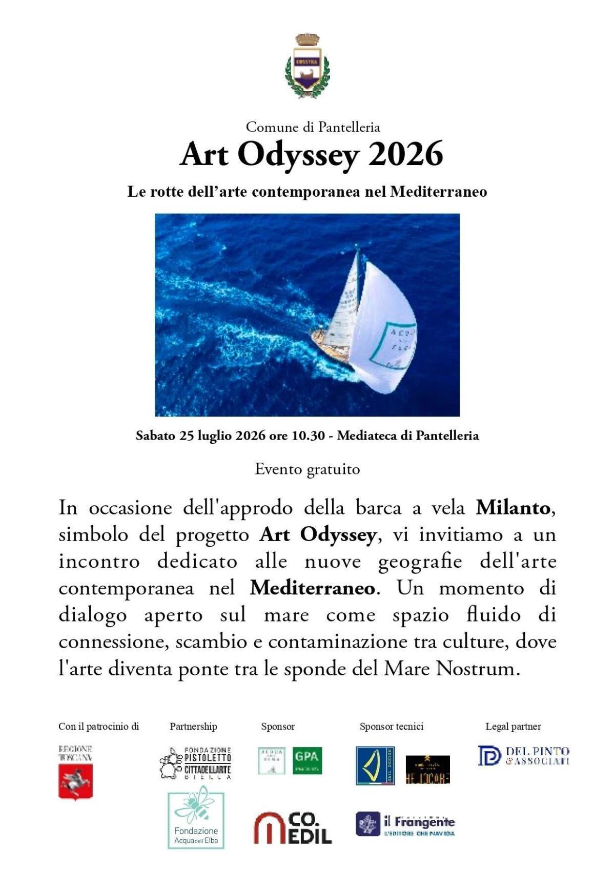 Art Odyssey 2026 - Le rotte dell'arte contemporanea nel Mediterraneo (inizio ore 10.30)