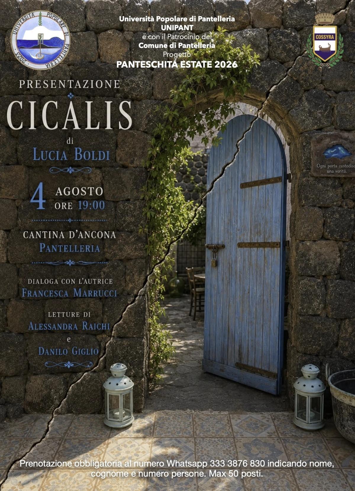 Presentazione libro "Cicalis" di Lucia Boldi (start h. 19:00) Presentazione libro "Cicalis" di Lucia Boldi (start h. 19:00)