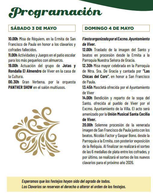 Programación Fiesta San Francisco Programación Fiesta San Francisco