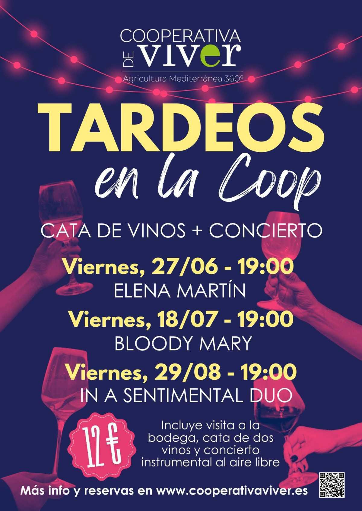 Tardeos en la Coop: cata de vinos + concierto al aire libre Tardeos en la Coop: cata de vinos + concierto al aire libre