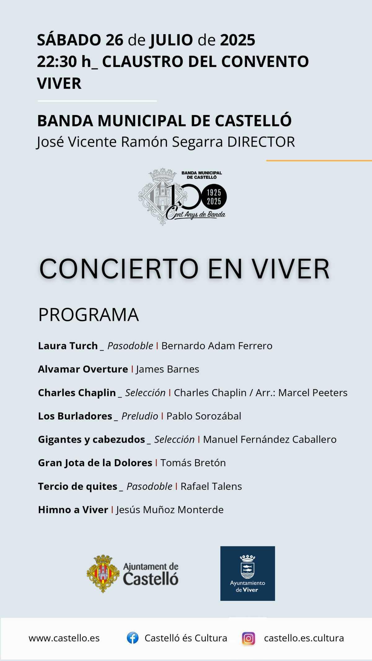 Concierto de la Banda Municipal de Castellón Concierto de la Banda Municipal de Castellón