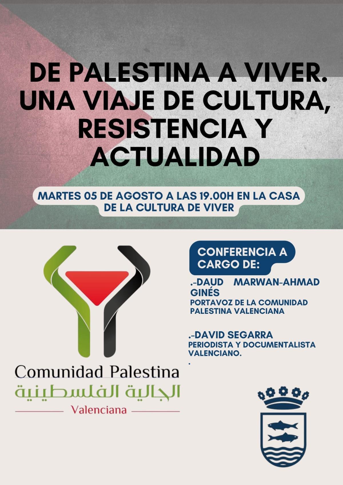 Conferencia: De Palestina a Viver. Un viaje de cultura, resistencia y actualidad en la Casa de la Cultura