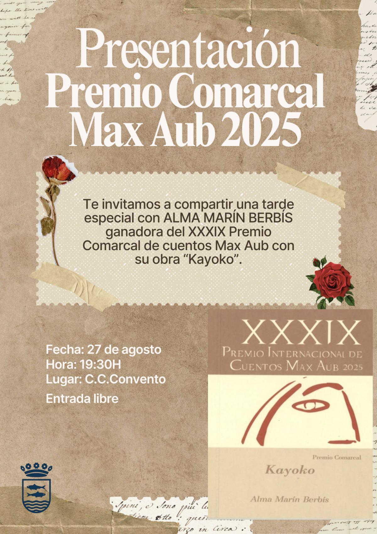 Presentación Premio Comarcal Max Aub 2025 en el EC El Convento
