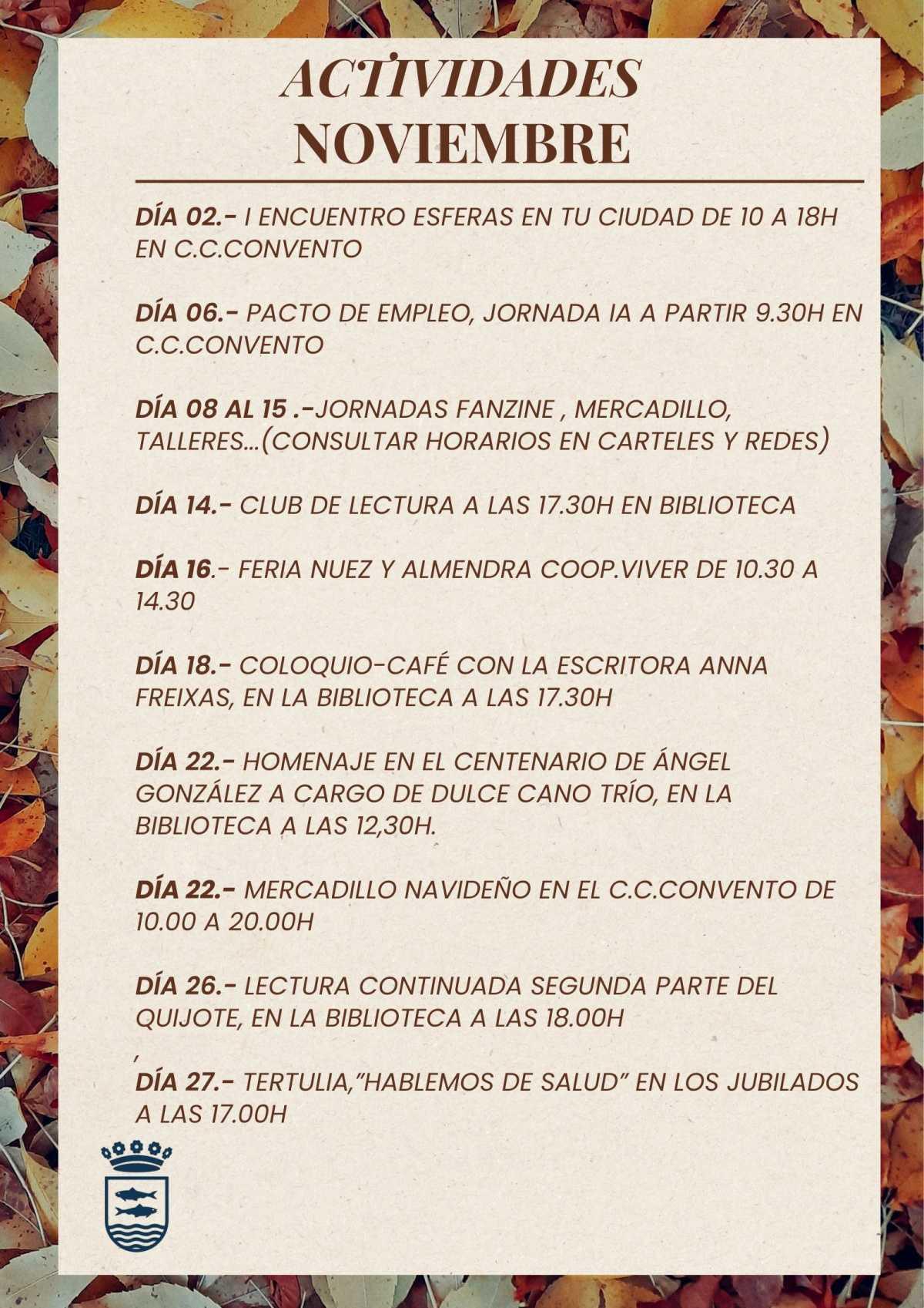Actividades de noviembre