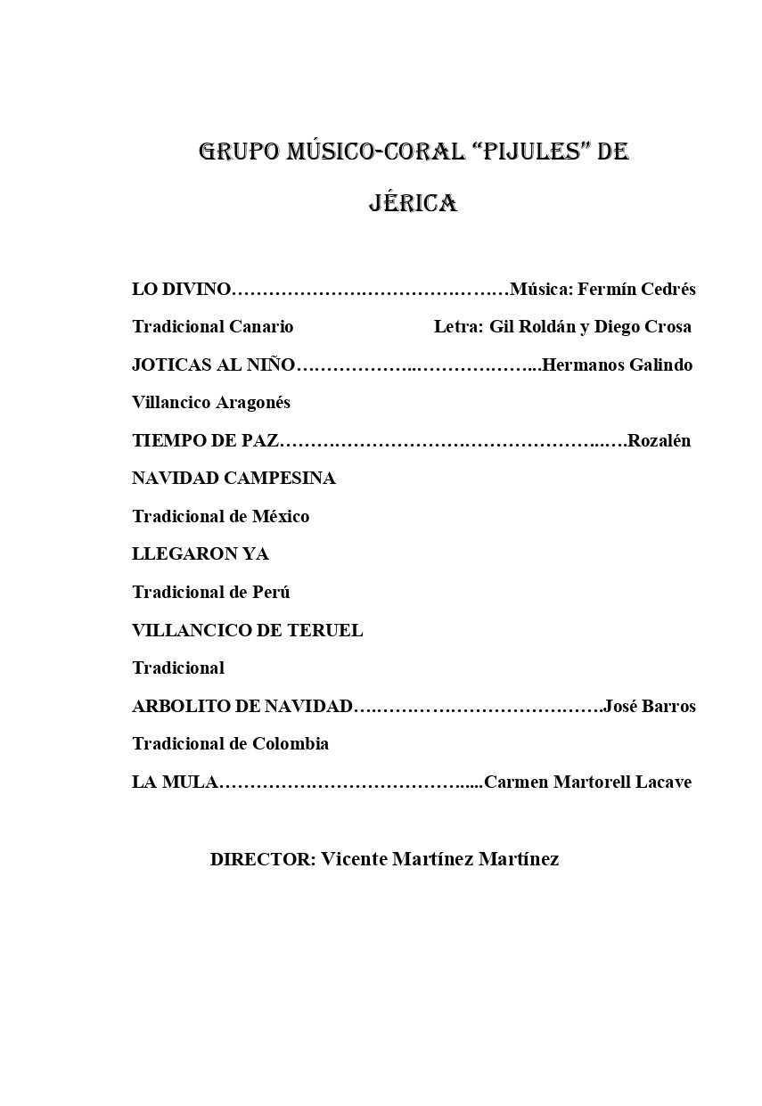 Festival de Villancicos de la Coral de Viver y Jérica