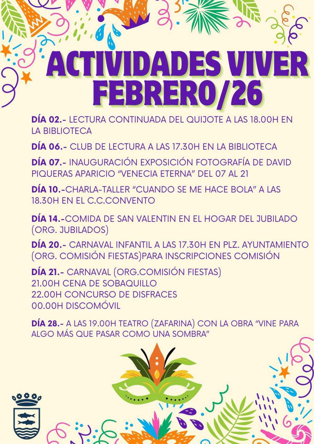 Actividades febrero