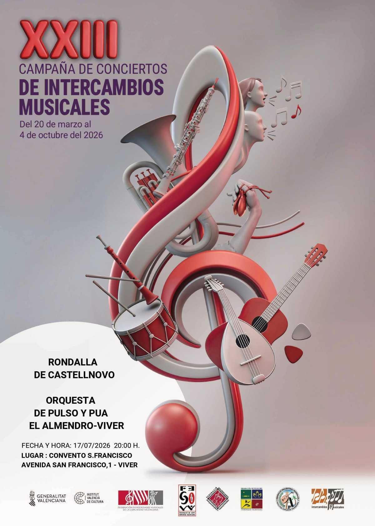Intercambio musical. Pulso y Púa de Viver y Rondalla de Castelnovo